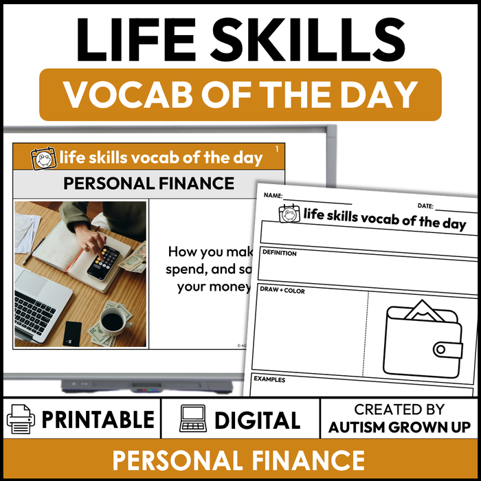Life Skills Vocab of the Day - Personal Finance
