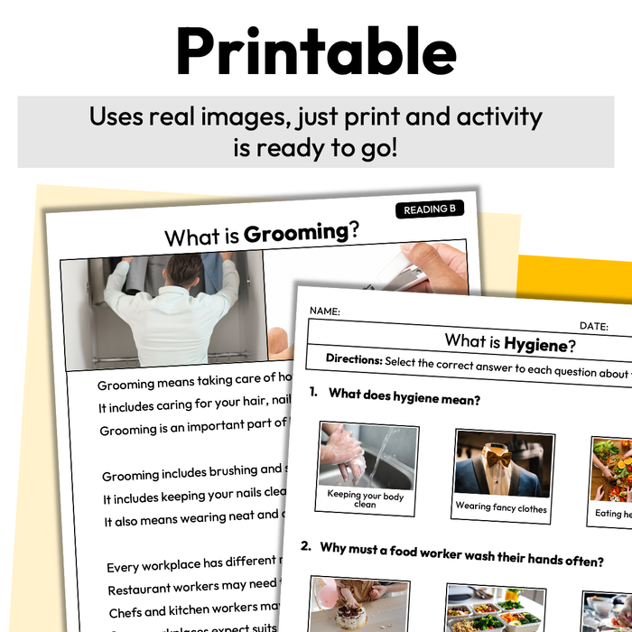 Personal Hygiene and Appearance | Career Exploration Vocabulary Readings