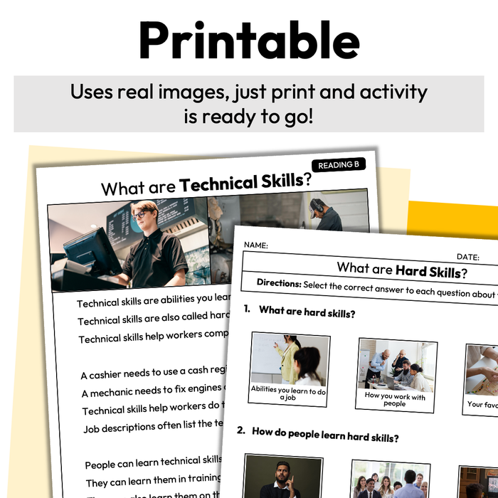 Soft Skills and Hard Skills | Career Exploration Vocabulary Readings