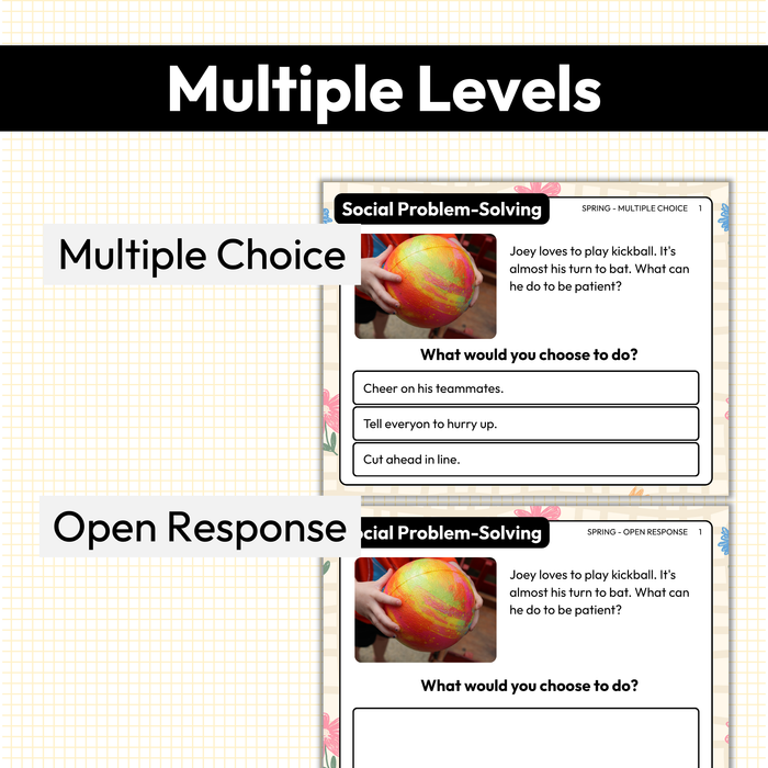 Spring Social Problem-Solving | Social Skills Task Cards