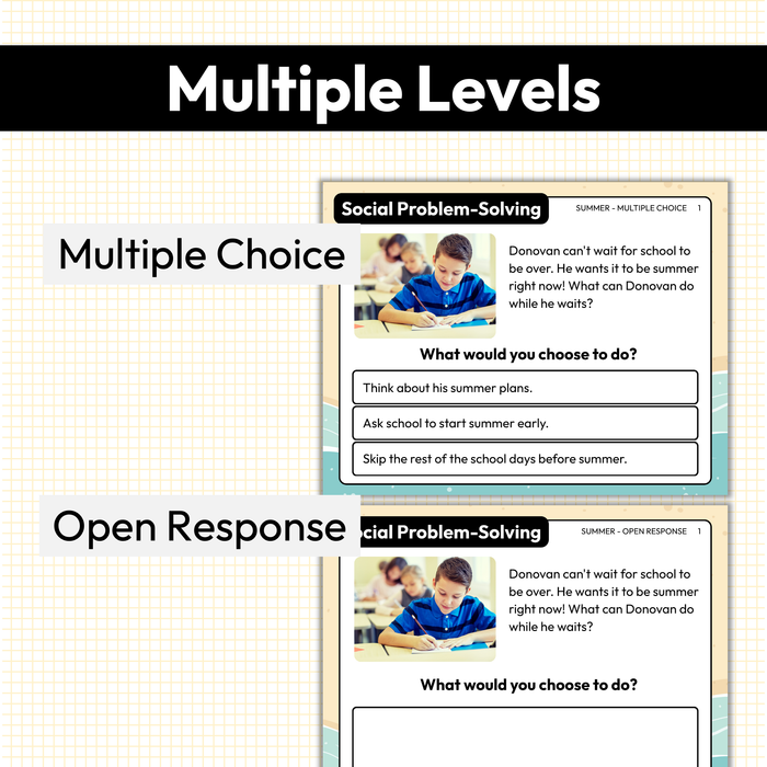 Summer Social Problem-Solving | Social Skills Task Cards