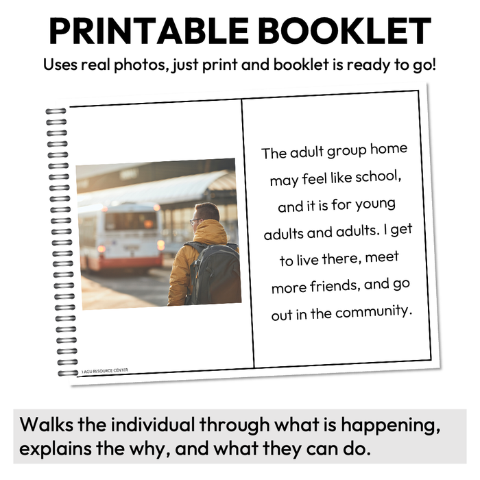 Moving to a Group Home Social Story Booklet | Editable