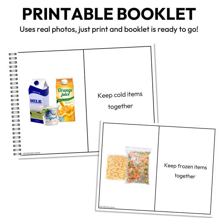 Bagging Groceries Step-By-Step Booklet | Vocational + Life Skills | Editable