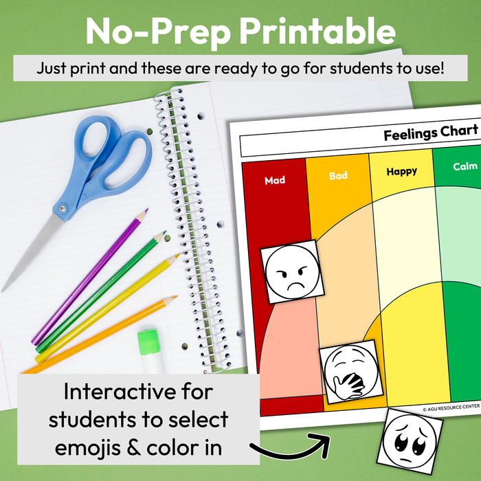 Feelings Chart Rainbow | Emotional Regulation