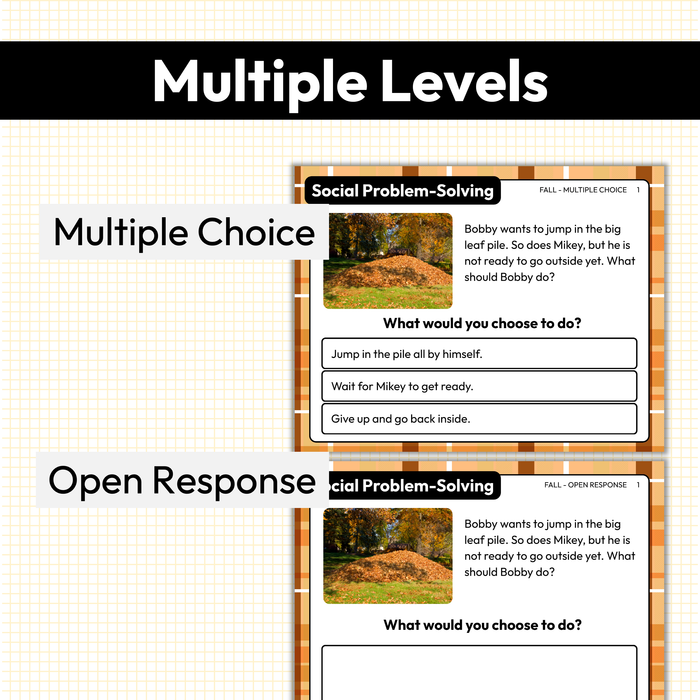 Seasonal Social Problem-Solving | Social Skills Task Card Bundle
