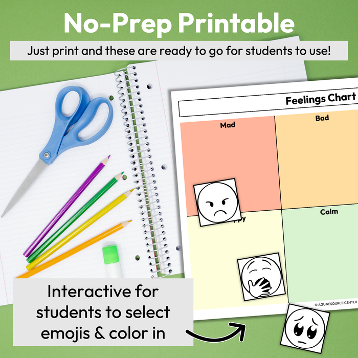 Feelings Chart Box | Emotional Regulation