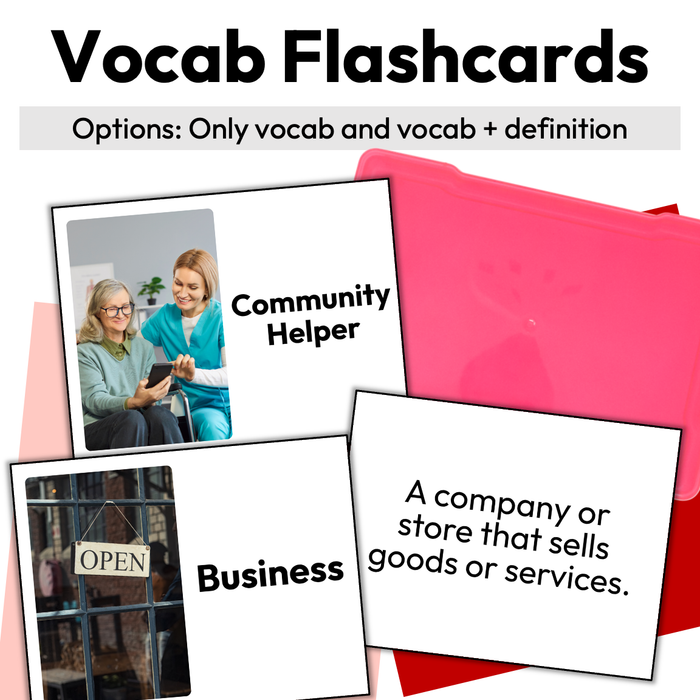 Jobs Around Me | Career Exploration Vocab Wall, Cards, & Worksheets