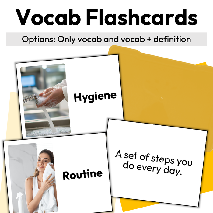 Personal Hygiene and Appearance | Career Exploration Vocab Wall, Cards, & Worksheets