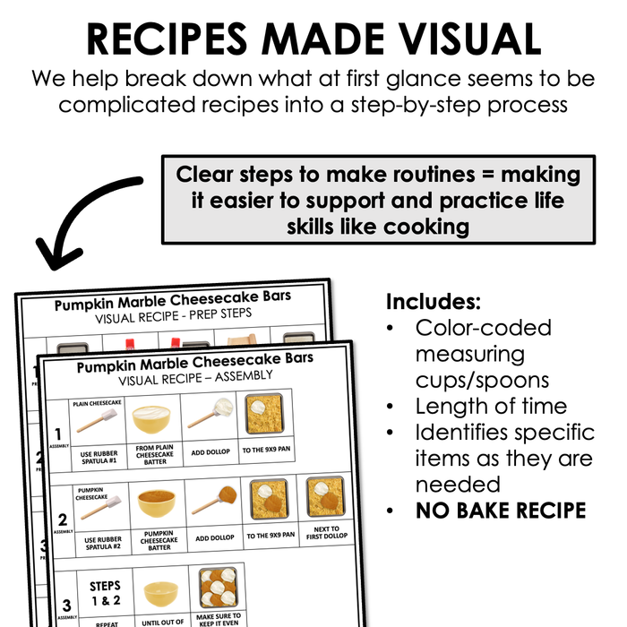 Pumpkin Marble Cheesecake Bars Visual Recipe | No-Bake Recipe