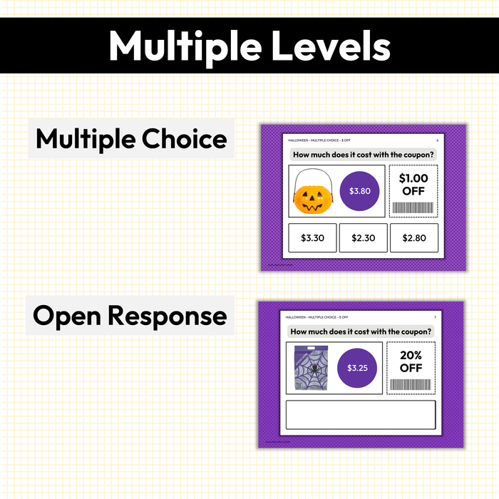Halloween Coupon Cost | Functional Reading | Digital Cards