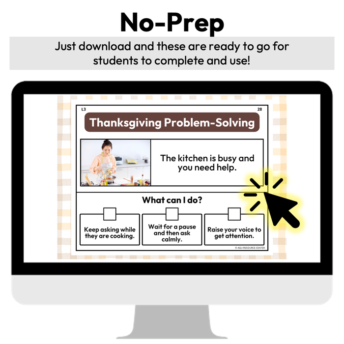 Thanksgiving Social Emotional Problem-Solving Digital Activity