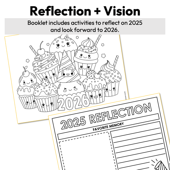 New Years 2026 Resolutions + Vision Board Activity | Printable