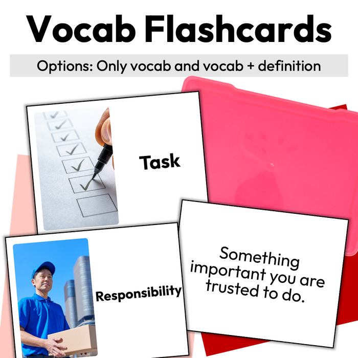 Jobs and Their Tasks | Career Exploration Vocab Wall, Cards, & Worksheets