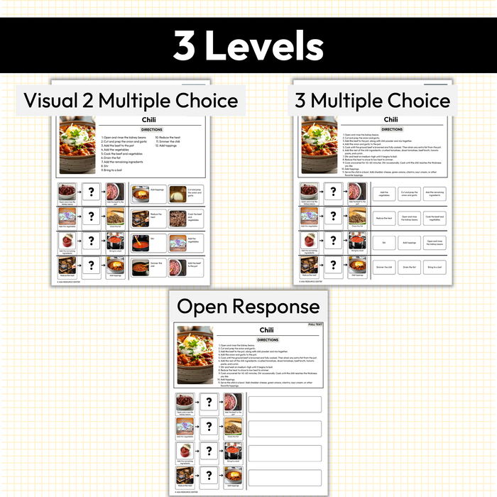 Fall Recipe Sequencing | What is Missing | Worksheets