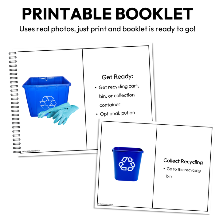 Collecting Recycling Step-By-Step Booklet | Vocational + Life Skills | Editable