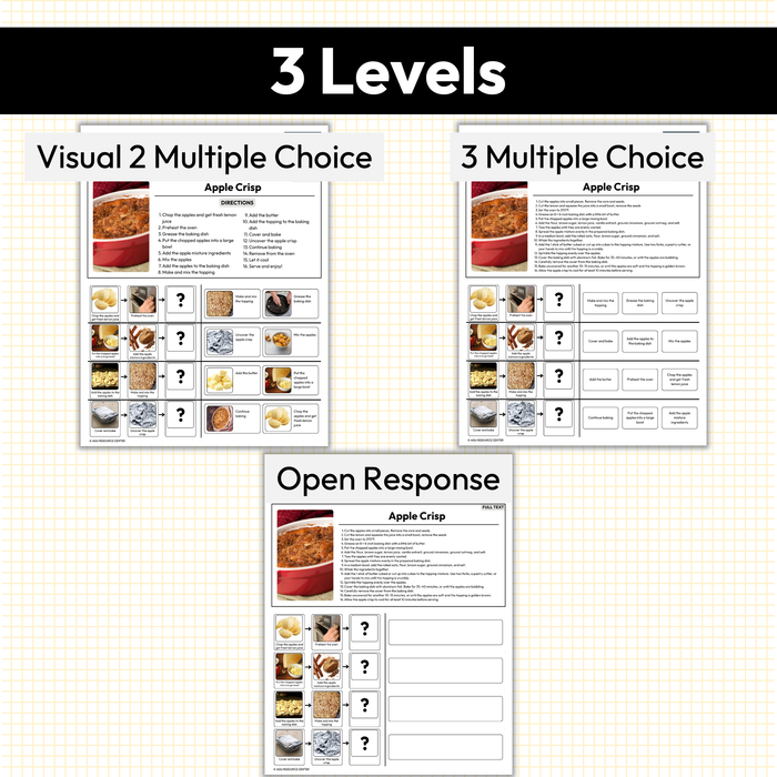 Fall Recipe Sequencing | What is Next | Worksheets