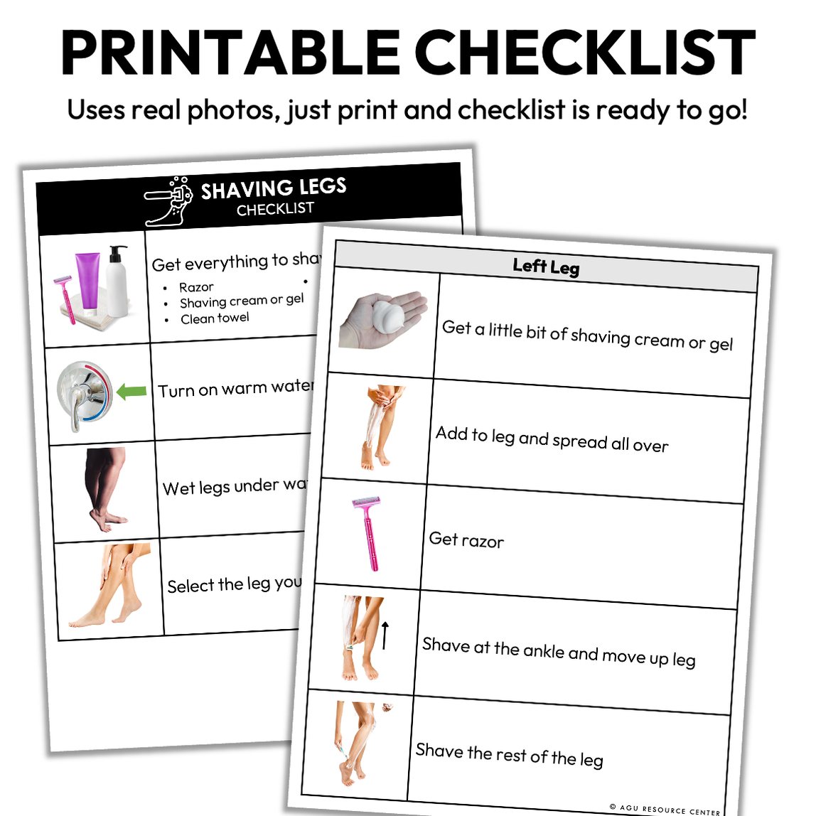 Shaving Legs Checklist β Autism Grown Up