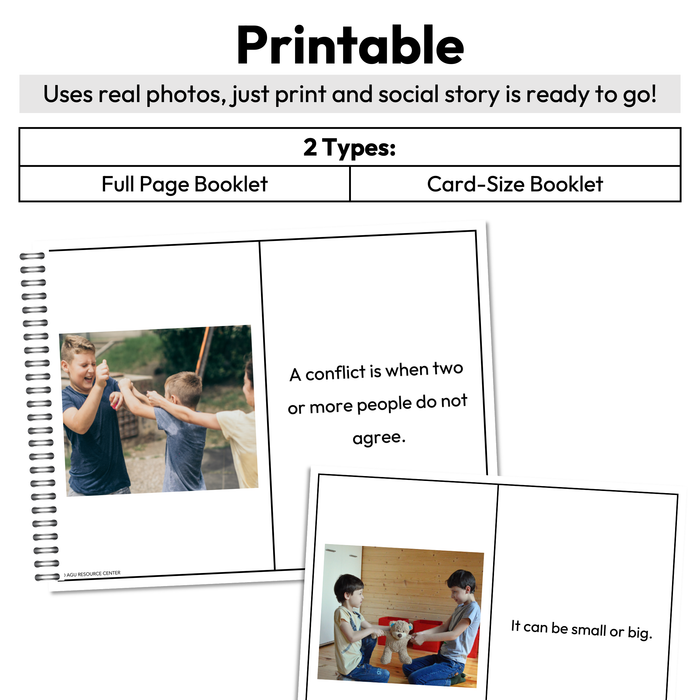 What Is Conflict Resolution Social Story Booklet