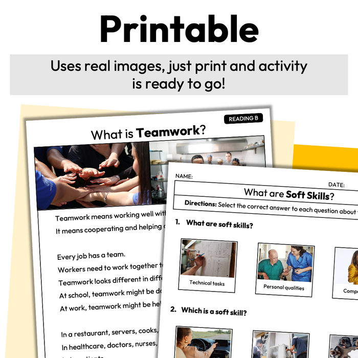 Soft Skills for the Workplace | Career Exploration Vocabulary Readings