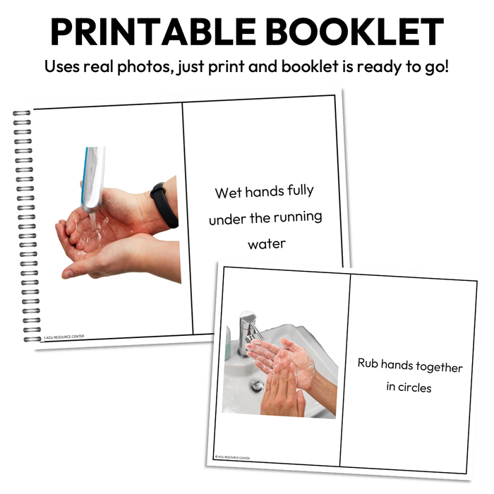 Washing Hands Step-By-Step Booklet | Editable