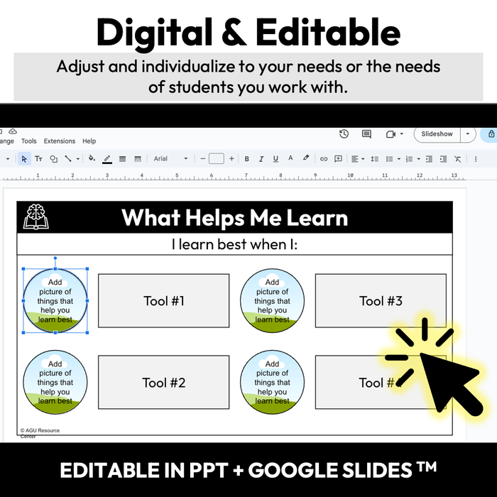 Student IEP Presentation Slides | Editable Template