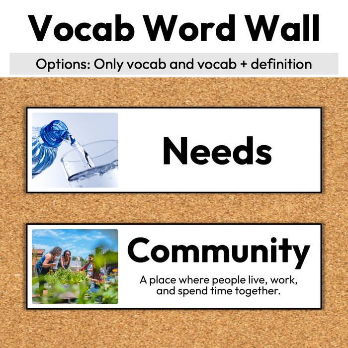 Why People Work | Career Exploration Vocab Wall, Cards, & Worksheets