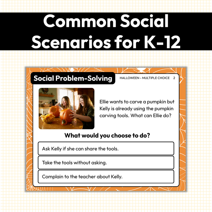 Halloween Social Problem-Solving | Social Skills Task Cards