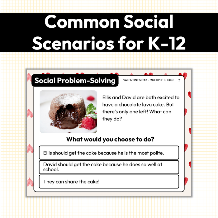 Valentine's Day Social Problem-Solving | Social Skills Task Cards