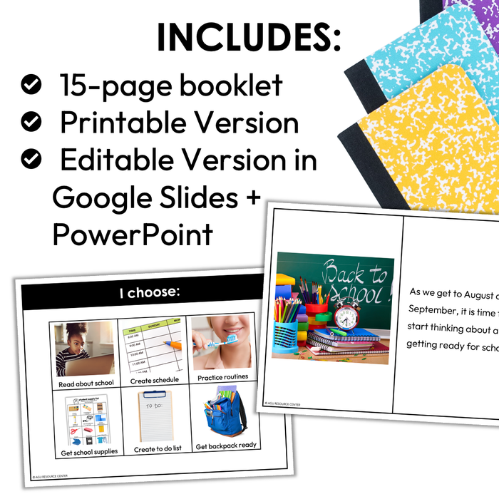 Break Ends Visual Autism Summer Visual Schedule End of School Social Story Bundle Summer ...