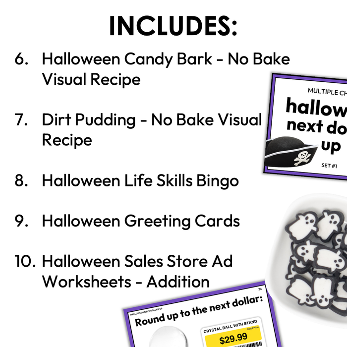 Life Skills Halloween Activities for Special Education Bundle