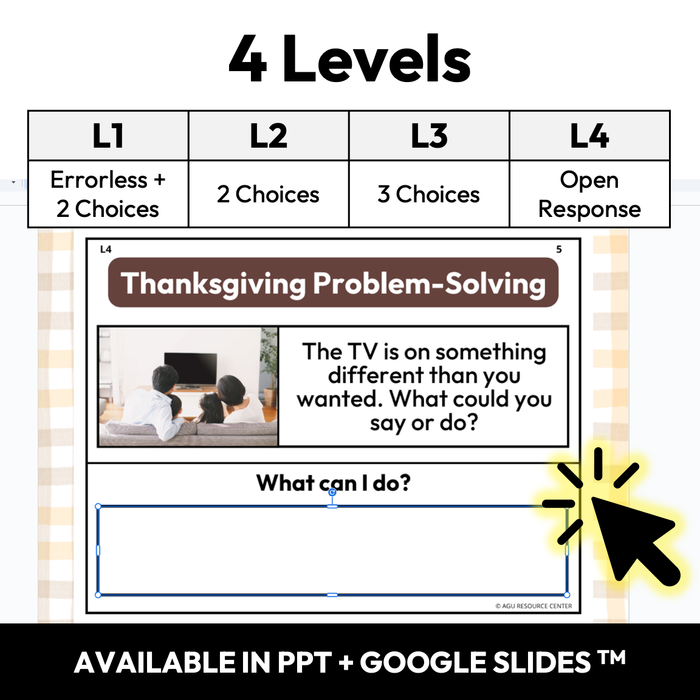 Thanksgiving Social Emotional Problem-Solving Digital Activity