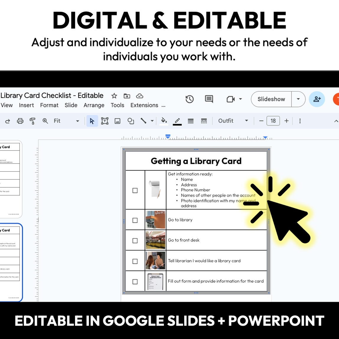 Library Checklists | Task Analysis for Community Skills | Editable ...
