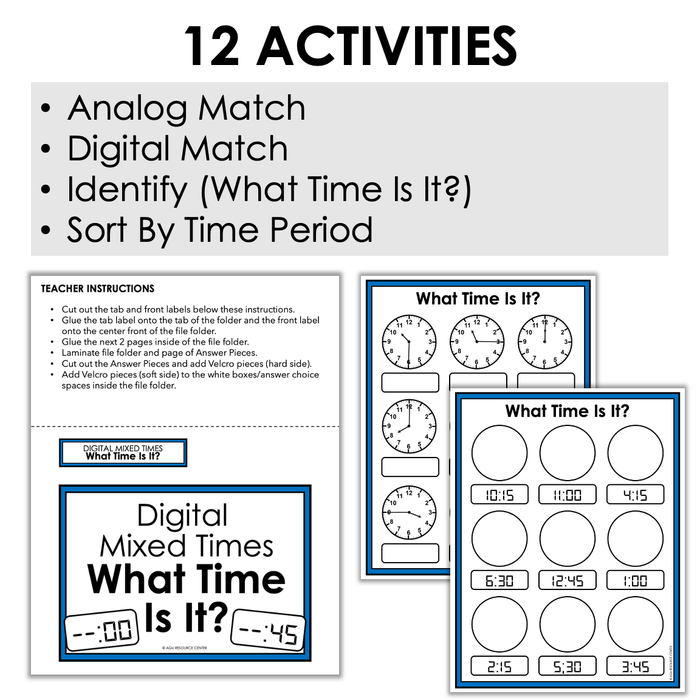 Mixed Times File Folders | Life Skills + Special Education