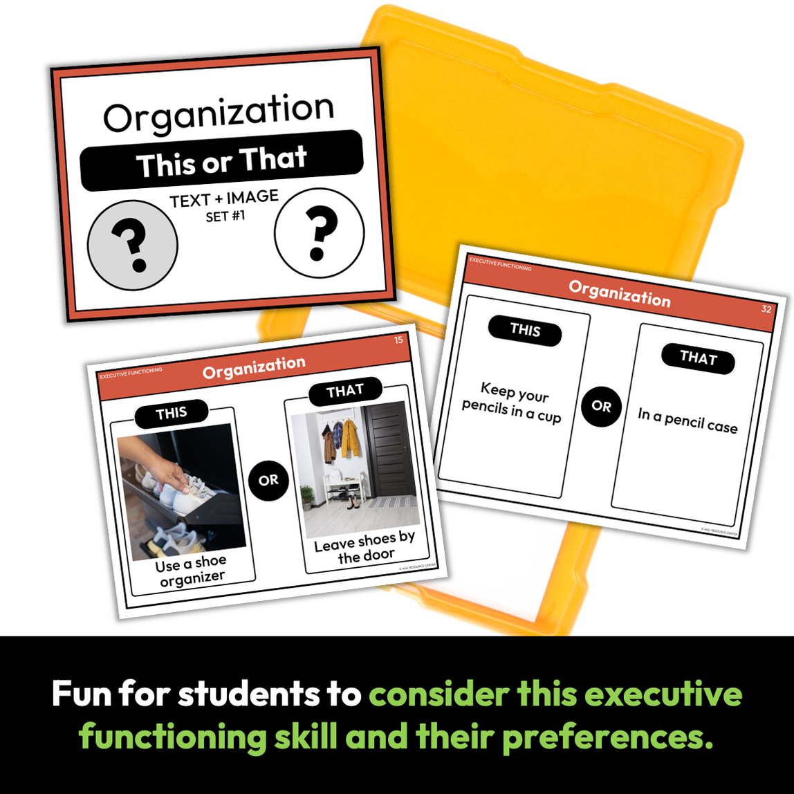 Organization | This or That | Executive Functioning Skills Game ...