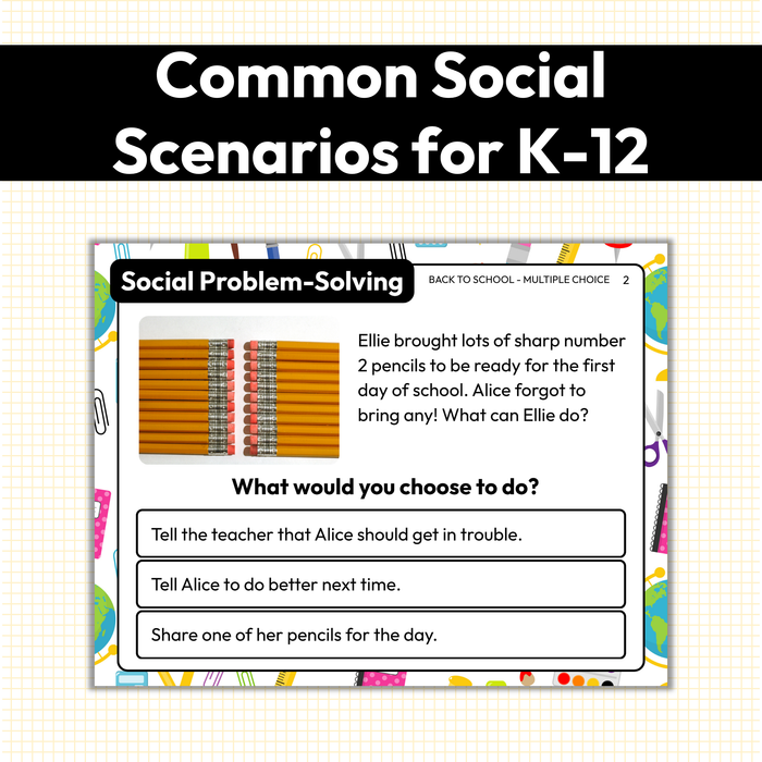 Back to School Social Problem-Solving | Social Skills Task Cards