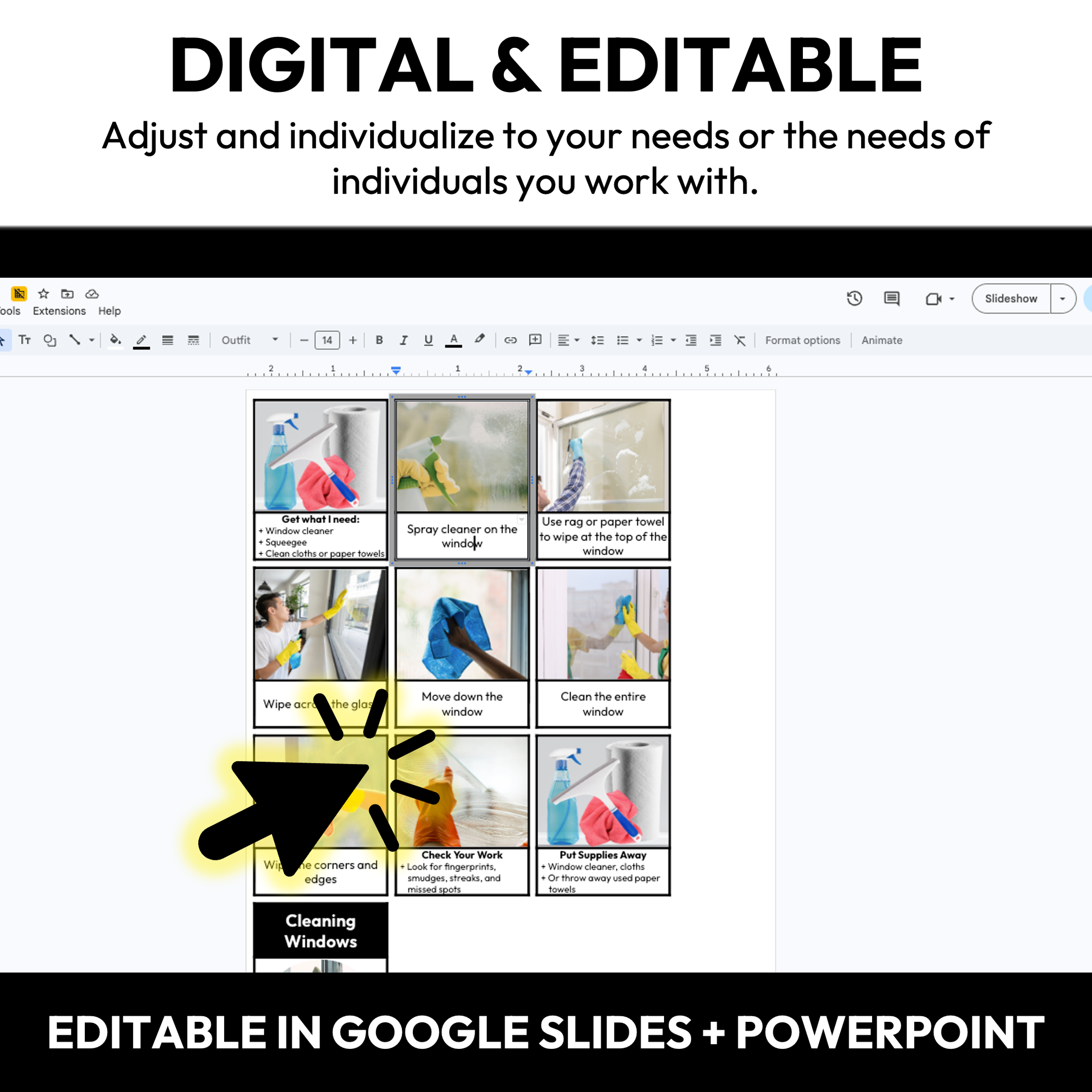 Cleaning Windows Visual Sequence Cards | Vocational + Life Skills | Ed ...
