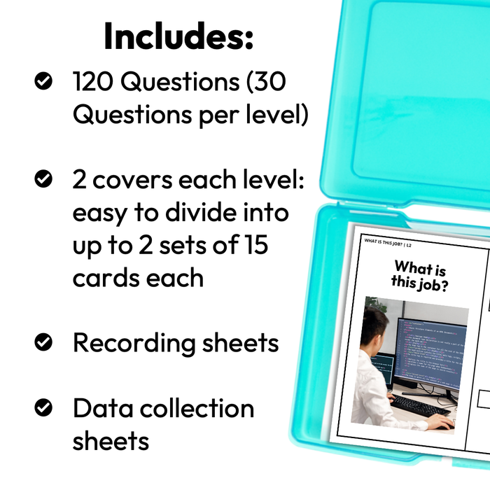 What Job Is This? | By Photo Image | Task Cards