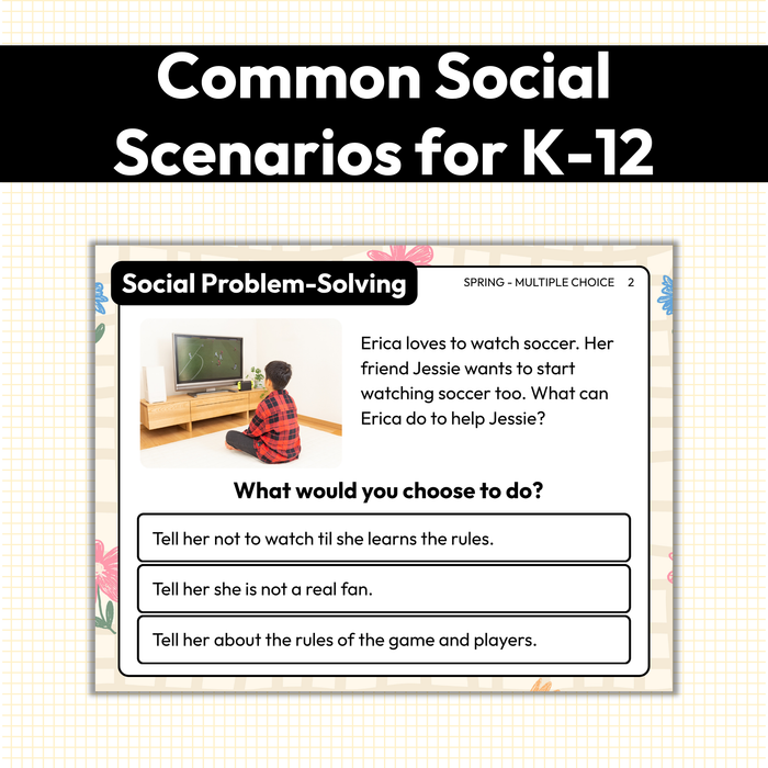 Spring Social Problem-Solving | Social Skills Task Cards