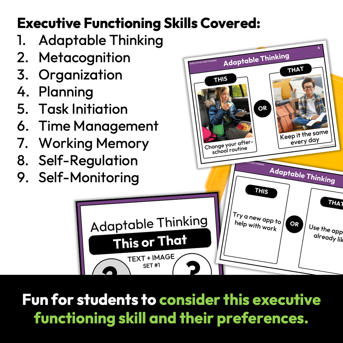 This or That Executive Functioning Skills Game Bundle — Autism Grown Up