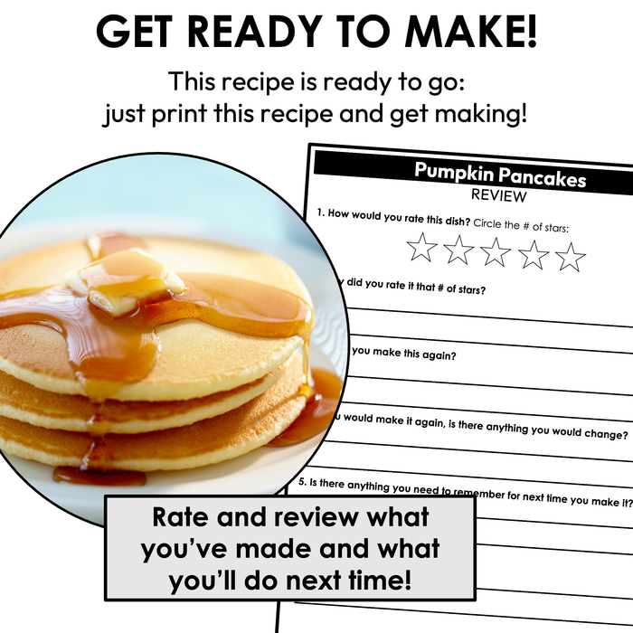 Pumpkin Pancakes Visual Recipe