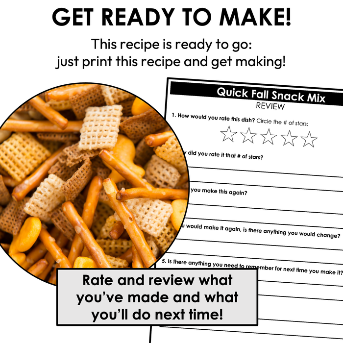 Quick Fall Snack Mix Visual Recipe
