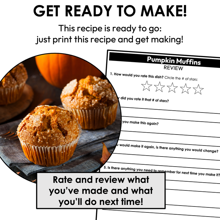 Pumpkin Muffins Visual Recipe