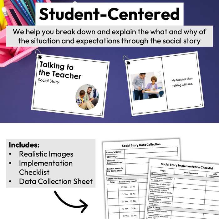 Talking to the Teacher Social Story Booklet