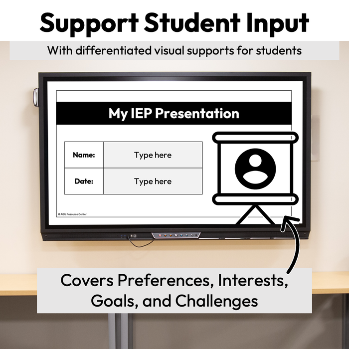 Student IEP Presentation Slides | Editable Template