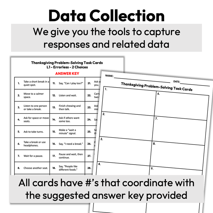 Thanksgiving Social Emotional Problem-Solving Task Cards