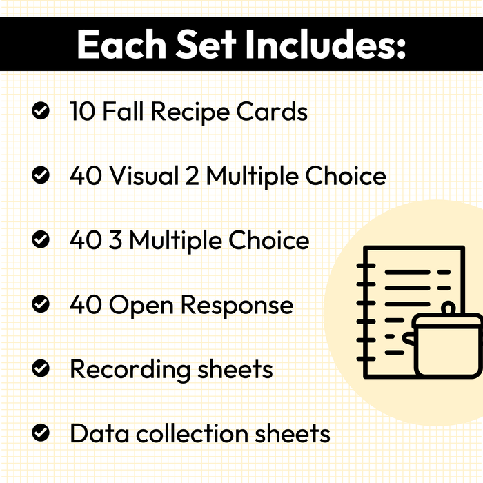 Fall Recipe Sequencing | Task Card Bundle