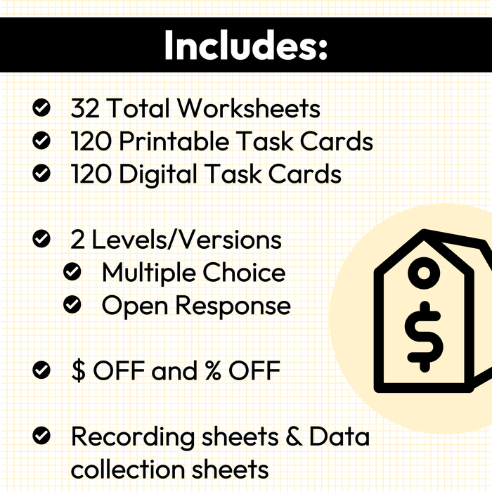Halloween Coupon Cost | Worksheet, Task Cards, Digital Cards Bundle