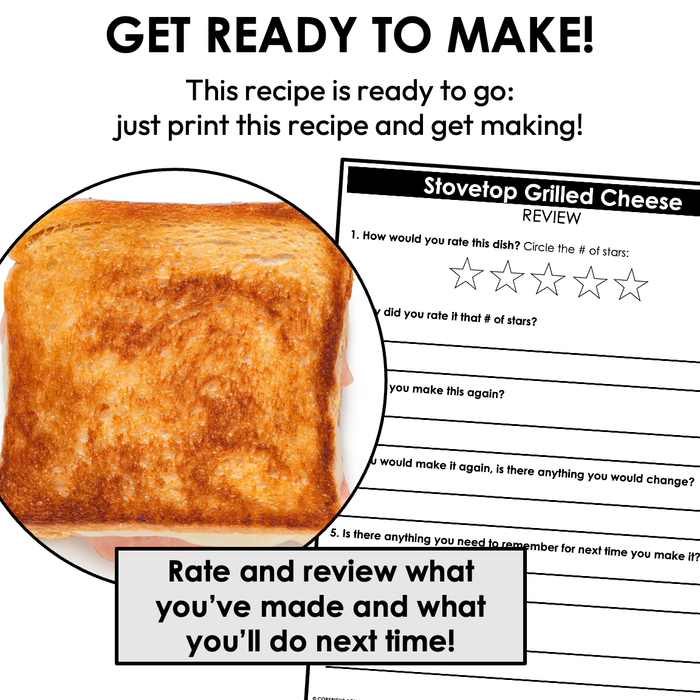 Cheese Visual Stovetop Grilled Cheese Visual Recipe — Autism Grown Up