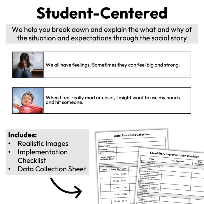 Hitting Others | 1-Page Social Story | Behavior Support