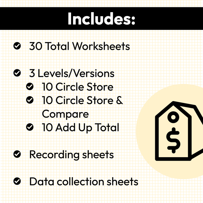 Fall Price Comparison | Which Store Costs Less | Worksheets